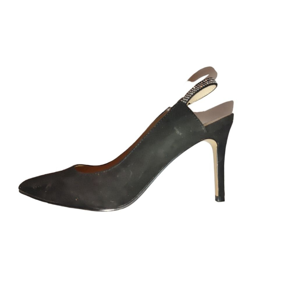 Marc Fisher Suede Pumps with Rhinestone Strap Size 7M